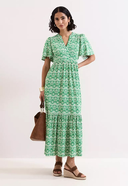 Woman wearing Phase Eight dress