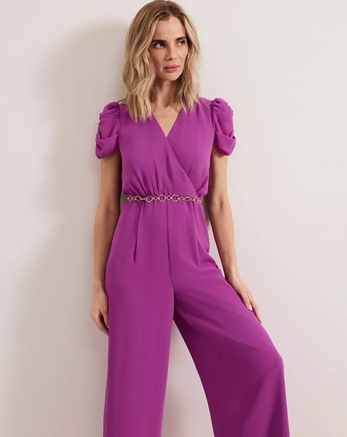 Woman wearing Phase Eight jumpsuit