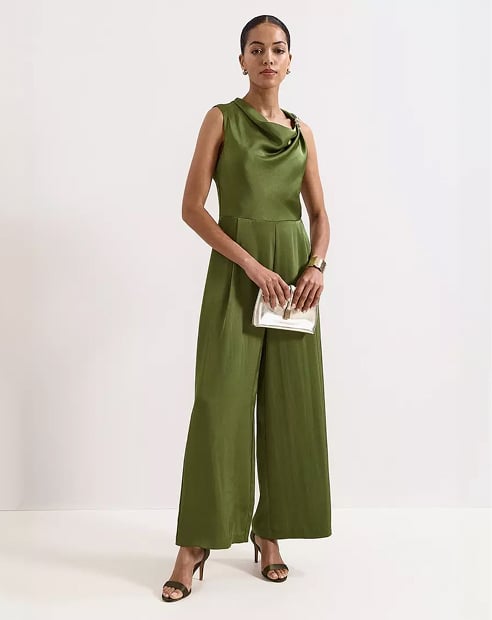 Woman wearing Phase Eight jumpsuit