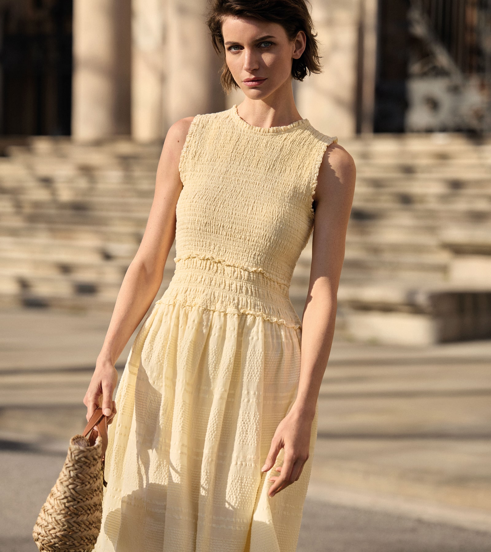 Woman wearing Phase Eight jumpsuit