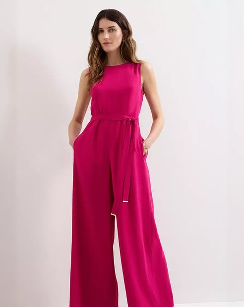 Woman wearing Phase Eight jumpsuit