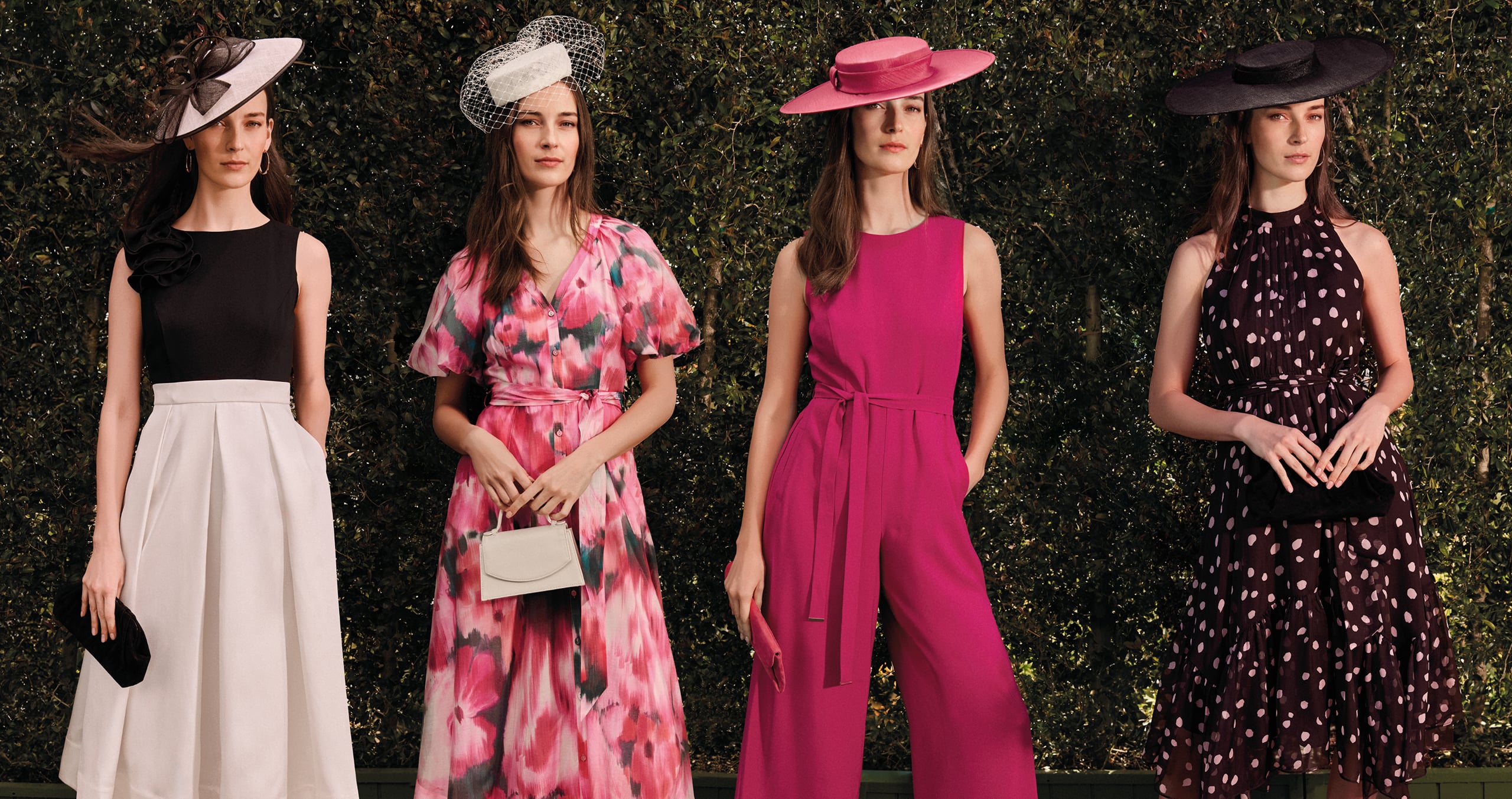 Women wearing Phase Eight fascinators