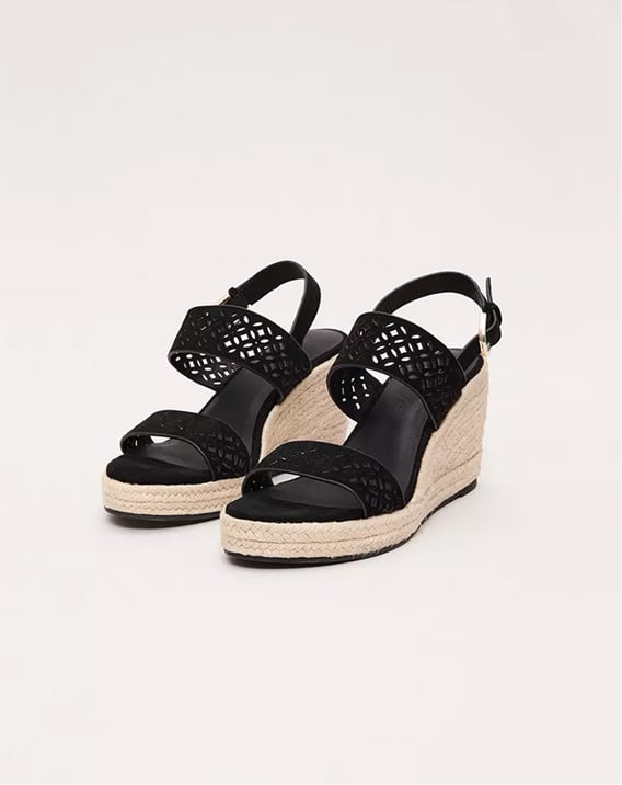 Suede Cut Out Espadrilles