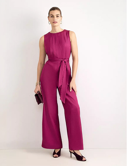 Hobbs Janine satin wide leg jumpsuit.