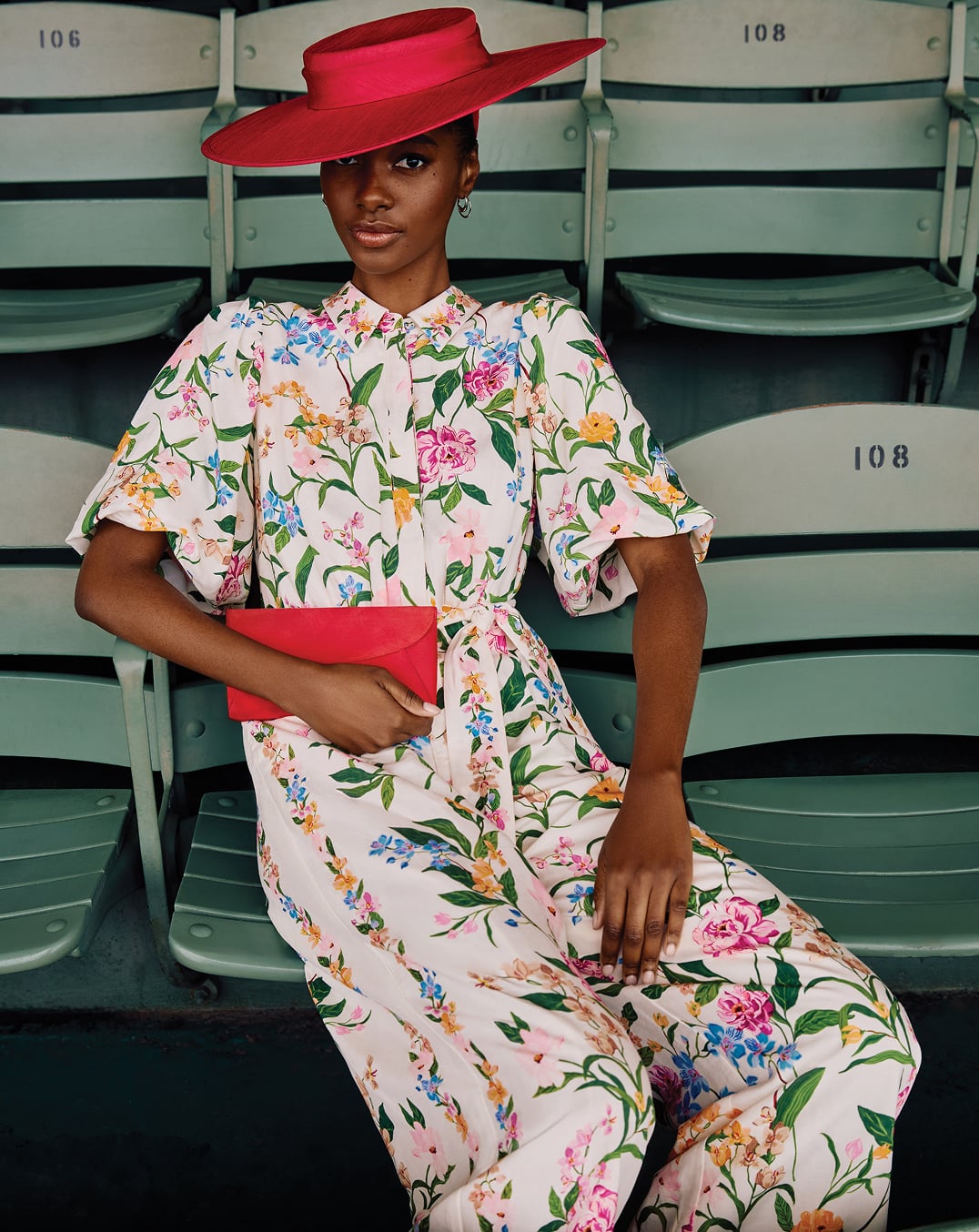 Women wearing Phase Eight jumpsuit