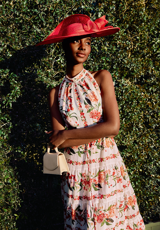 Woman wearing Phase Eight outfit