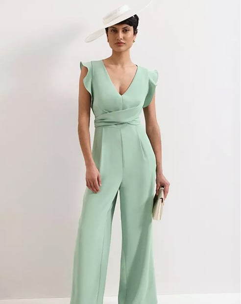 Woman wearing Phase Eight jumpsuit