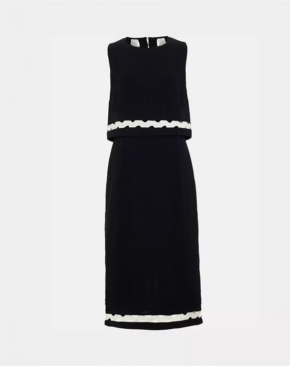 Claire Black Double Layer Dress