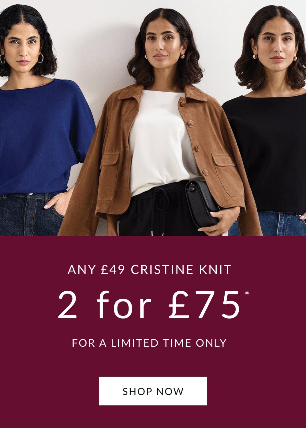 2 for £75 Cristine knits