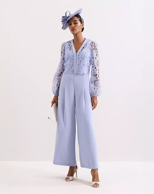 Woman wearing Phase Eight jumpsuit