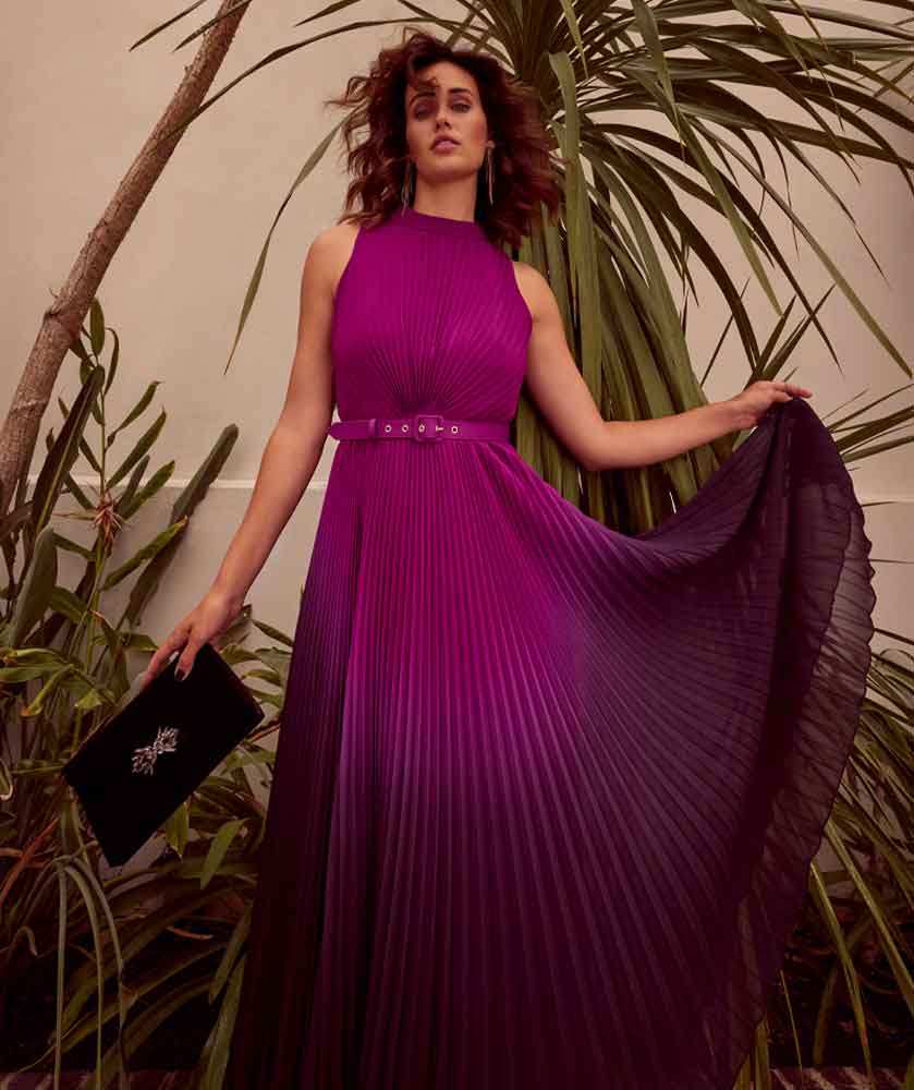 Simara Purple Ombre Maxi Dress