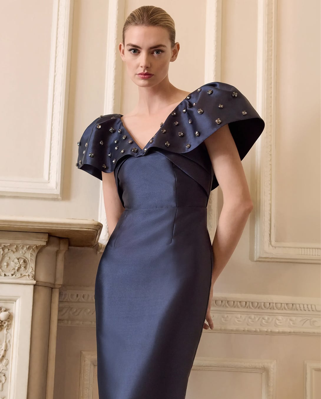 Woman wearing Phase Eight dress