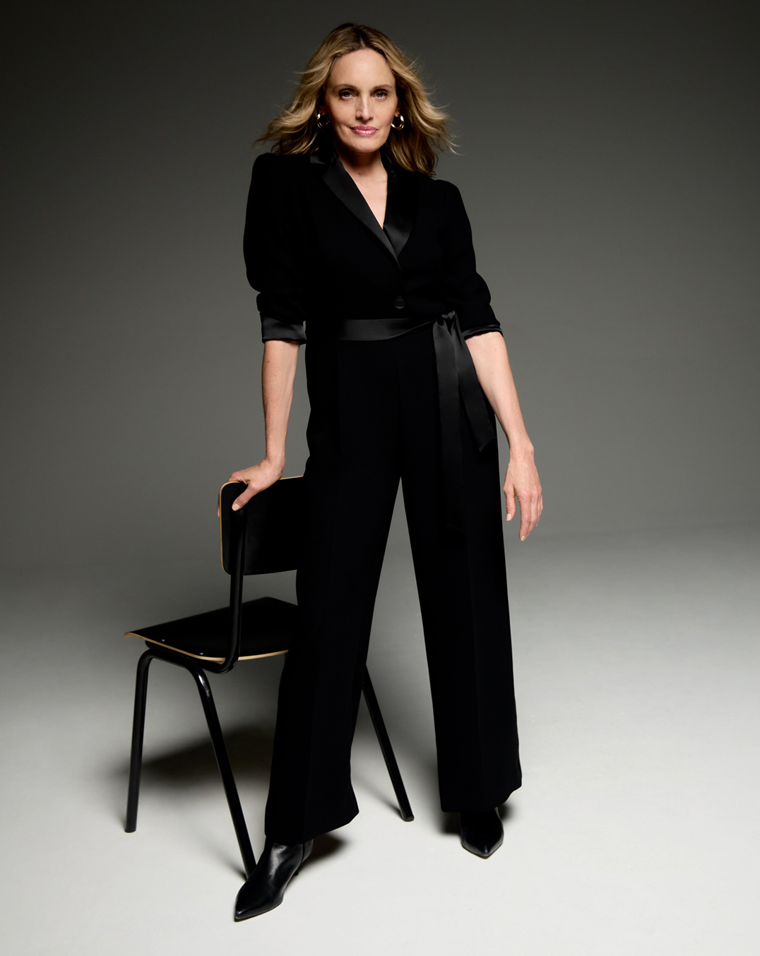 Woman wearing Phase Eight black  jumpsuit