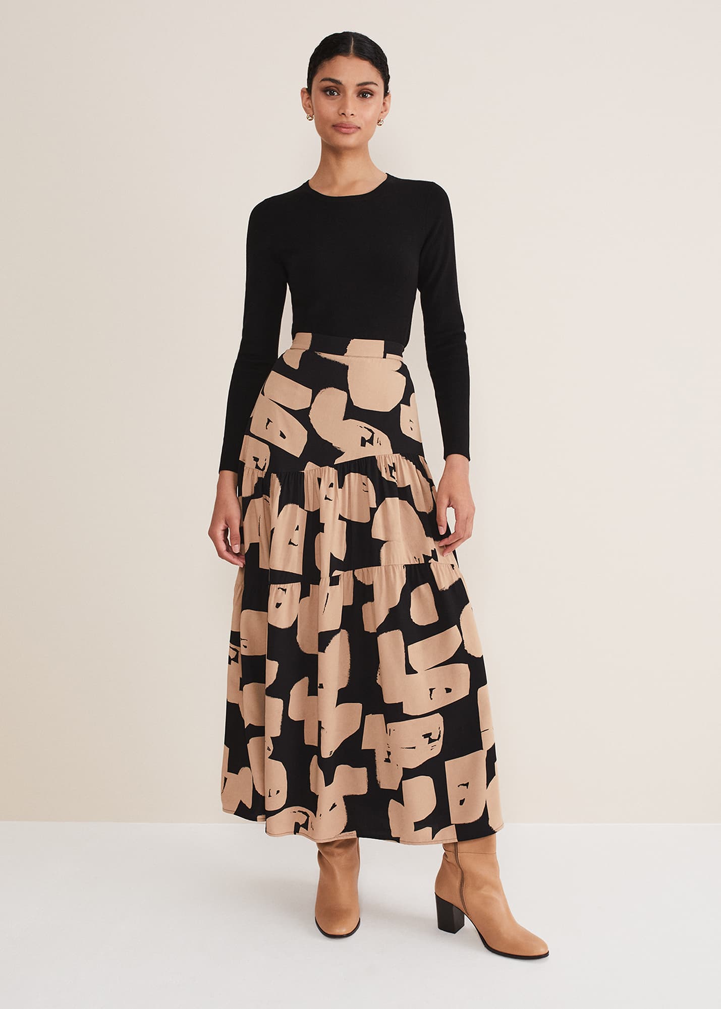 Phase Eight Women's Luana Geo Print Midi Skirt