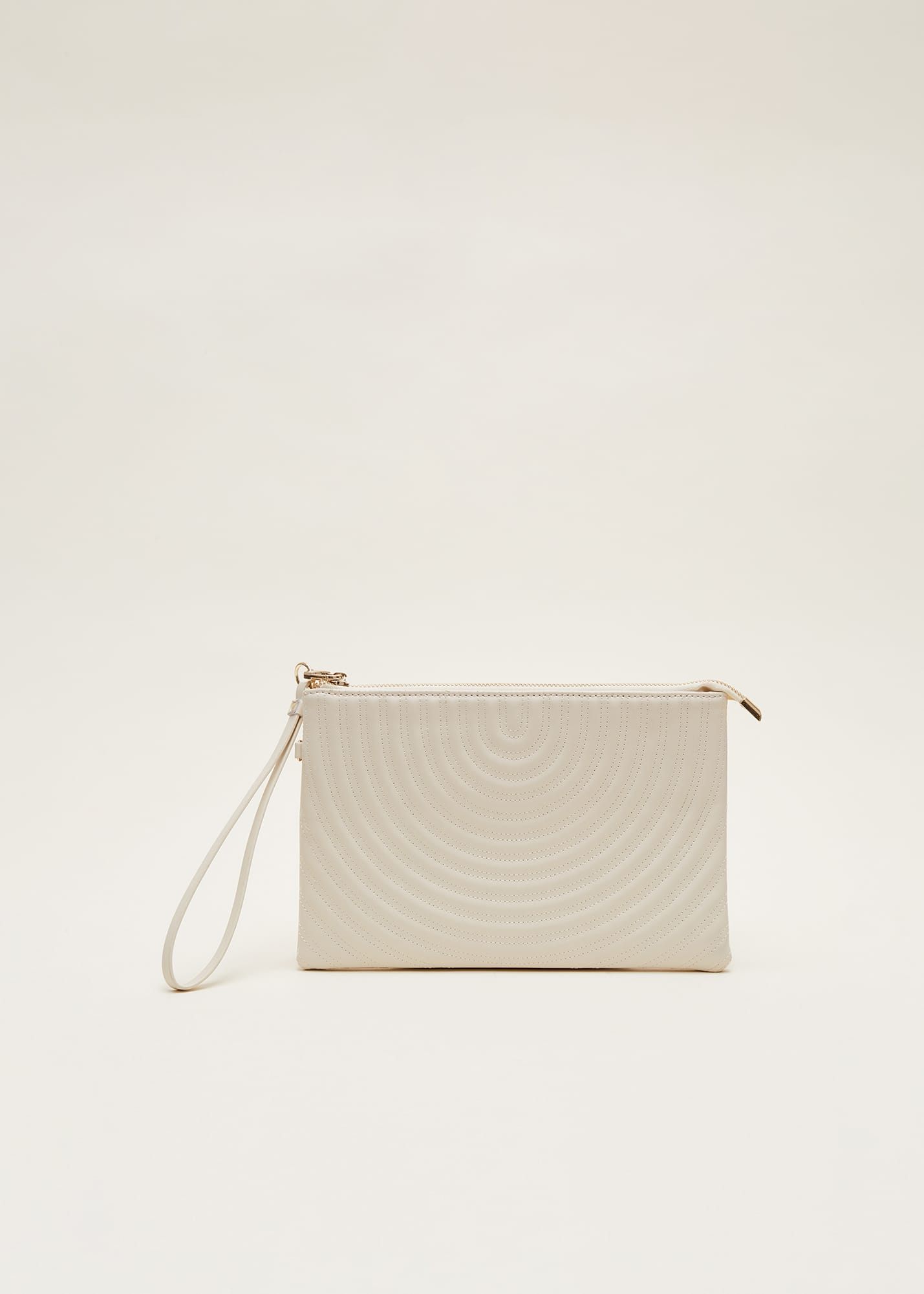 Phase Eight Women's Cream Leather Clutch Bag