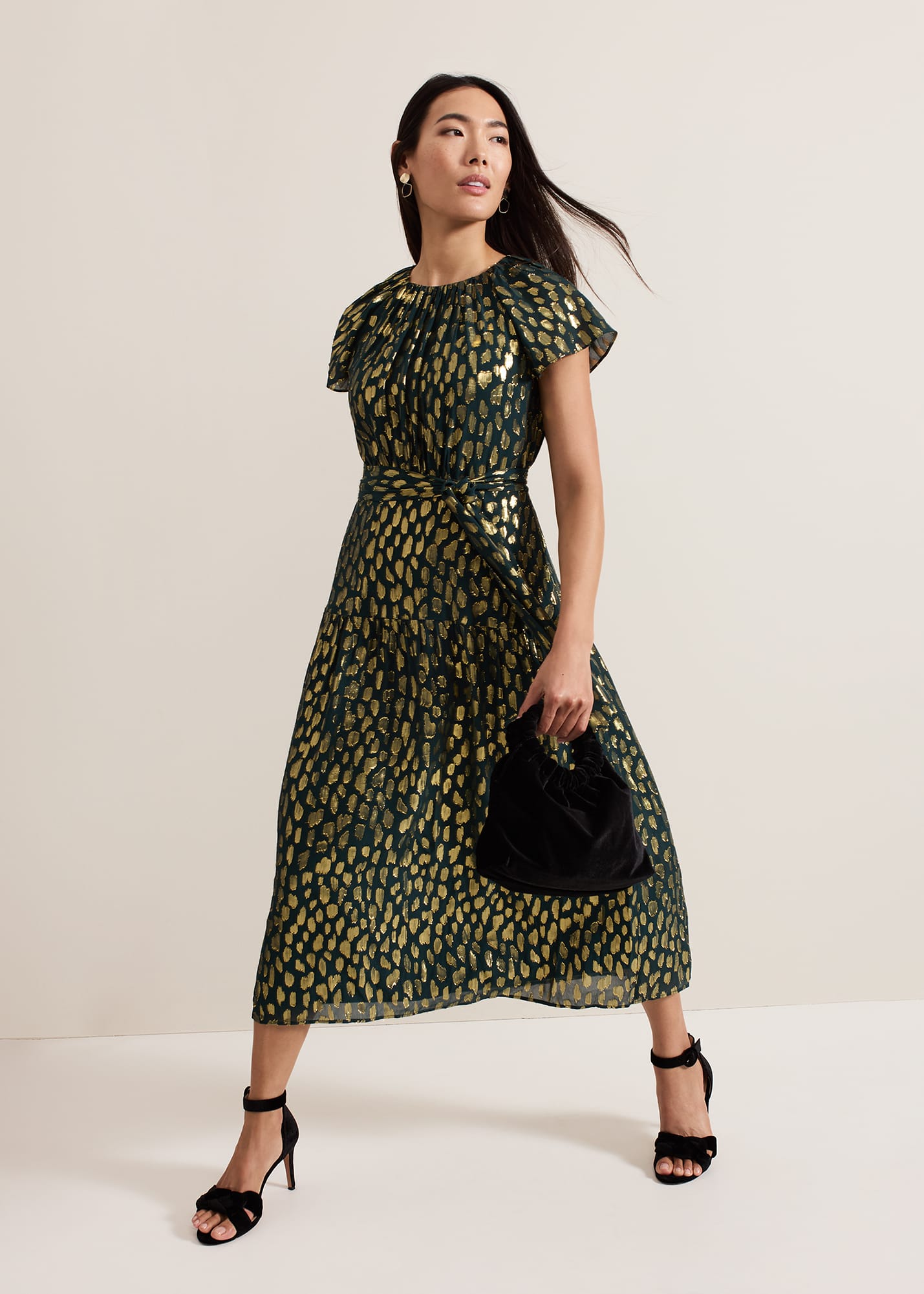 Phase Eight Women's Lilani Shimmer Midi Dress