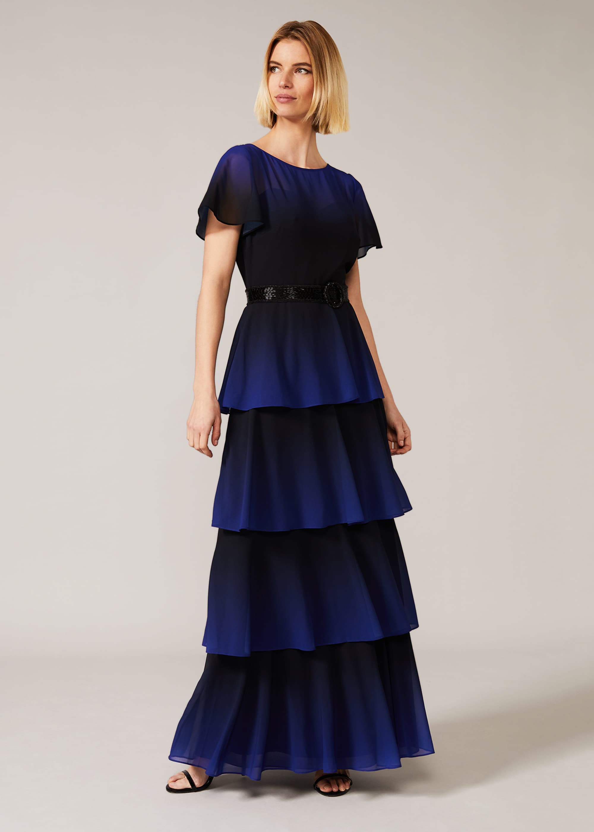 Phase Eight Women's Rosalie Dipdye Tiered Dress