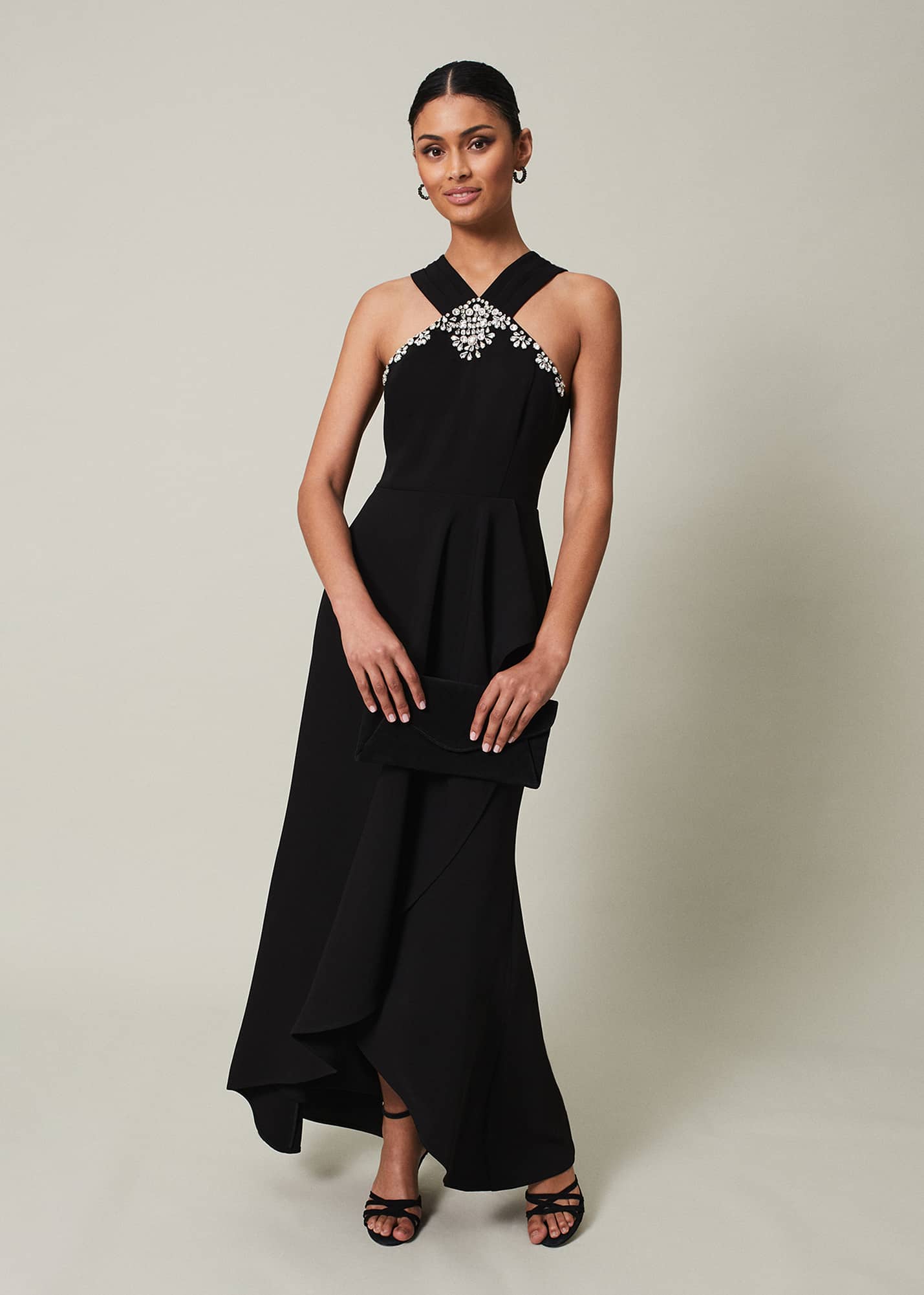 Phase Eight Women's Danica Black Embellished Maxi Dress