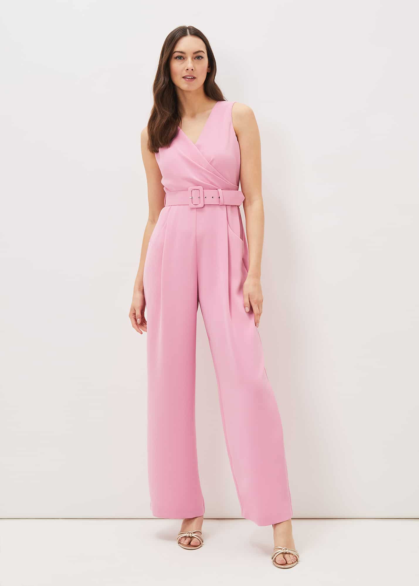 Phase Eight Women's Lissia Pink Wide Leg Jumpsuit