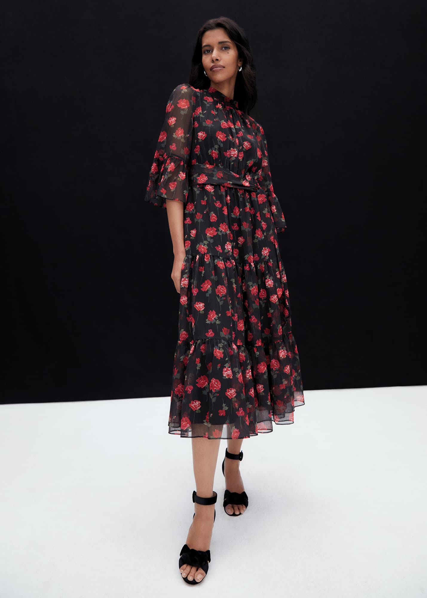 Phase Eight Women's Lela Floral Textured Midi Dress