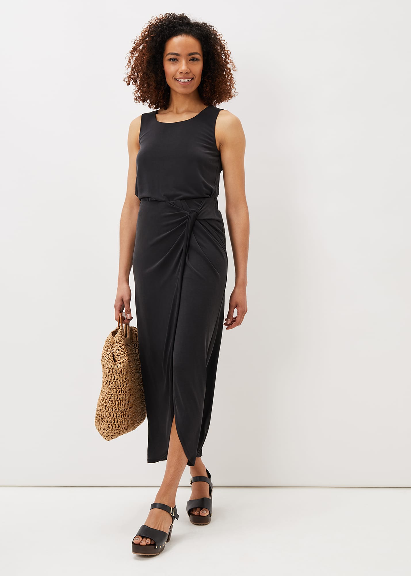 Phase Eight Women's Nathalia Jersey Draped Midi Skirt