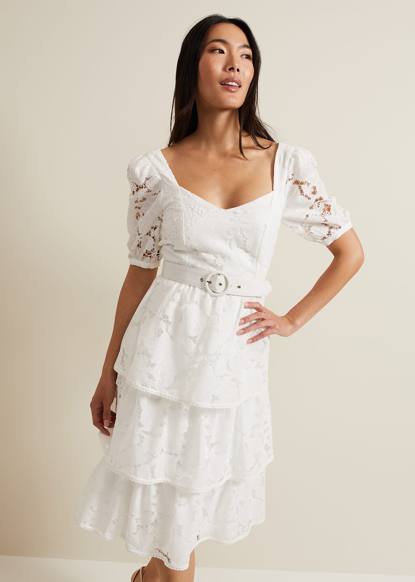 Phase Eight Women's Elyse Lace Tiered Wedding Dress