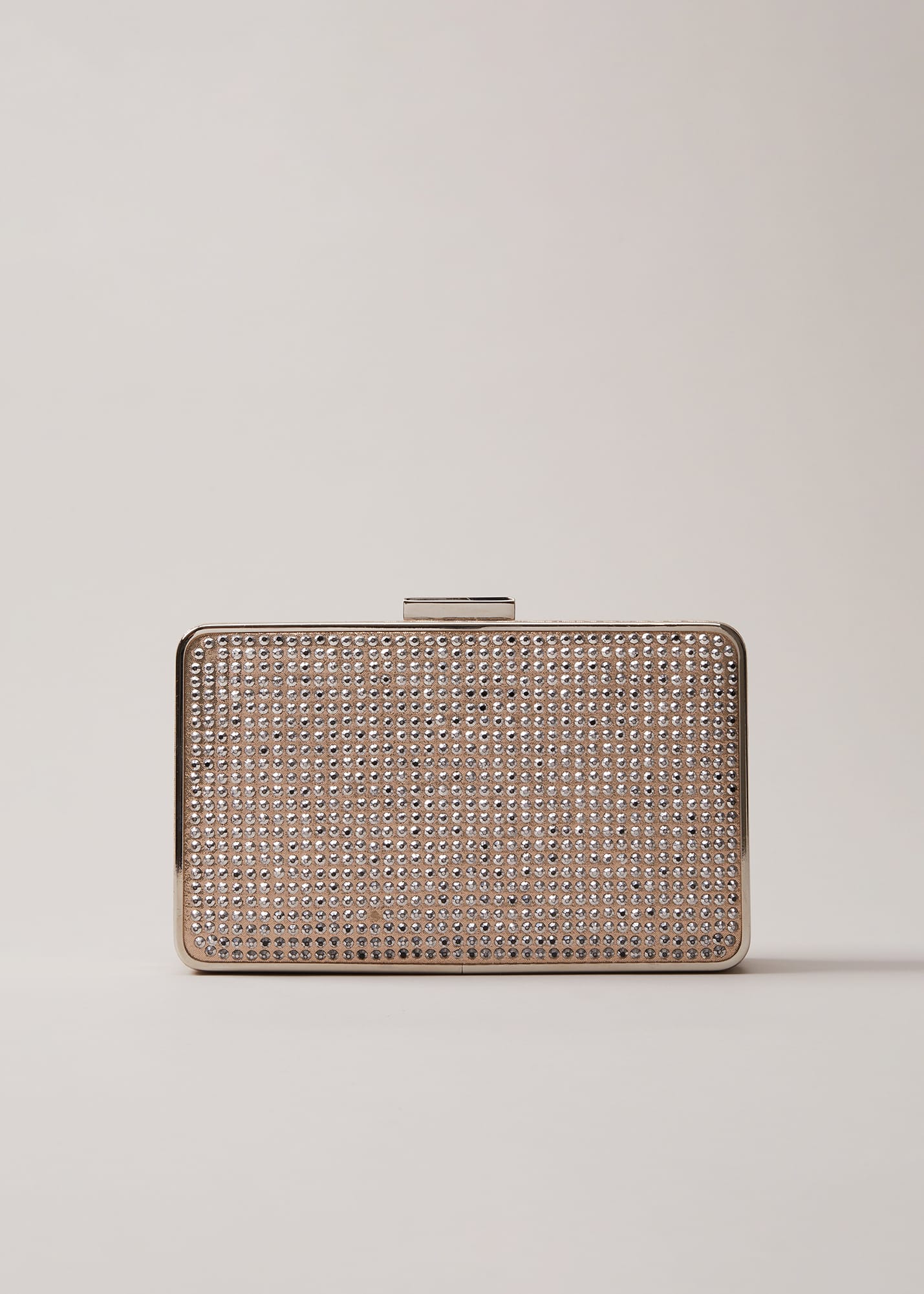 Phase Eight Women's Silver Sparkly Clutch Bag