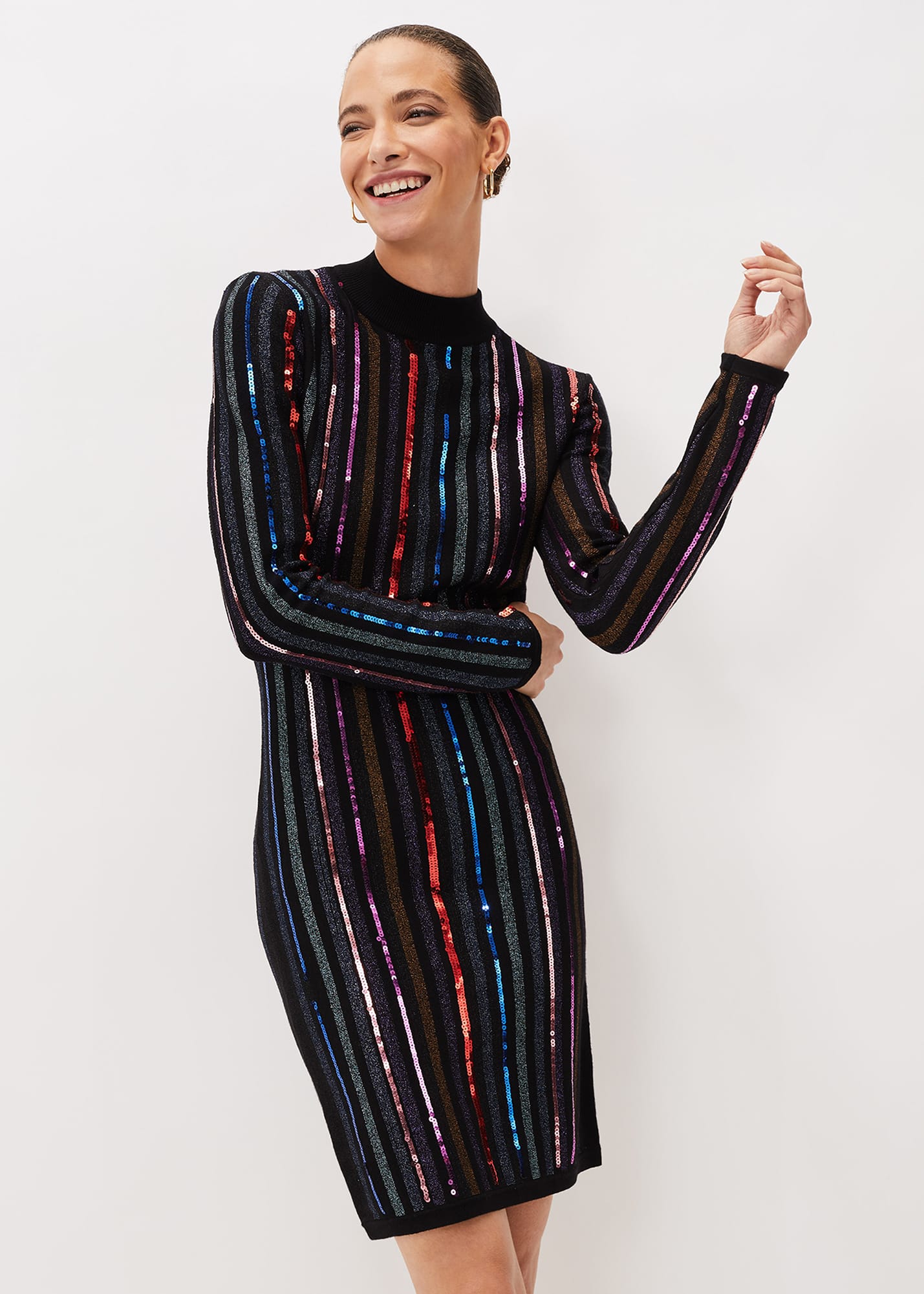 phase eight women's rhonwen sequin stripe dress