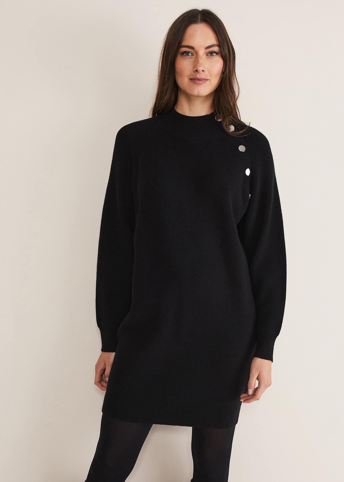 phase eight women's reeva cosy button detail dress