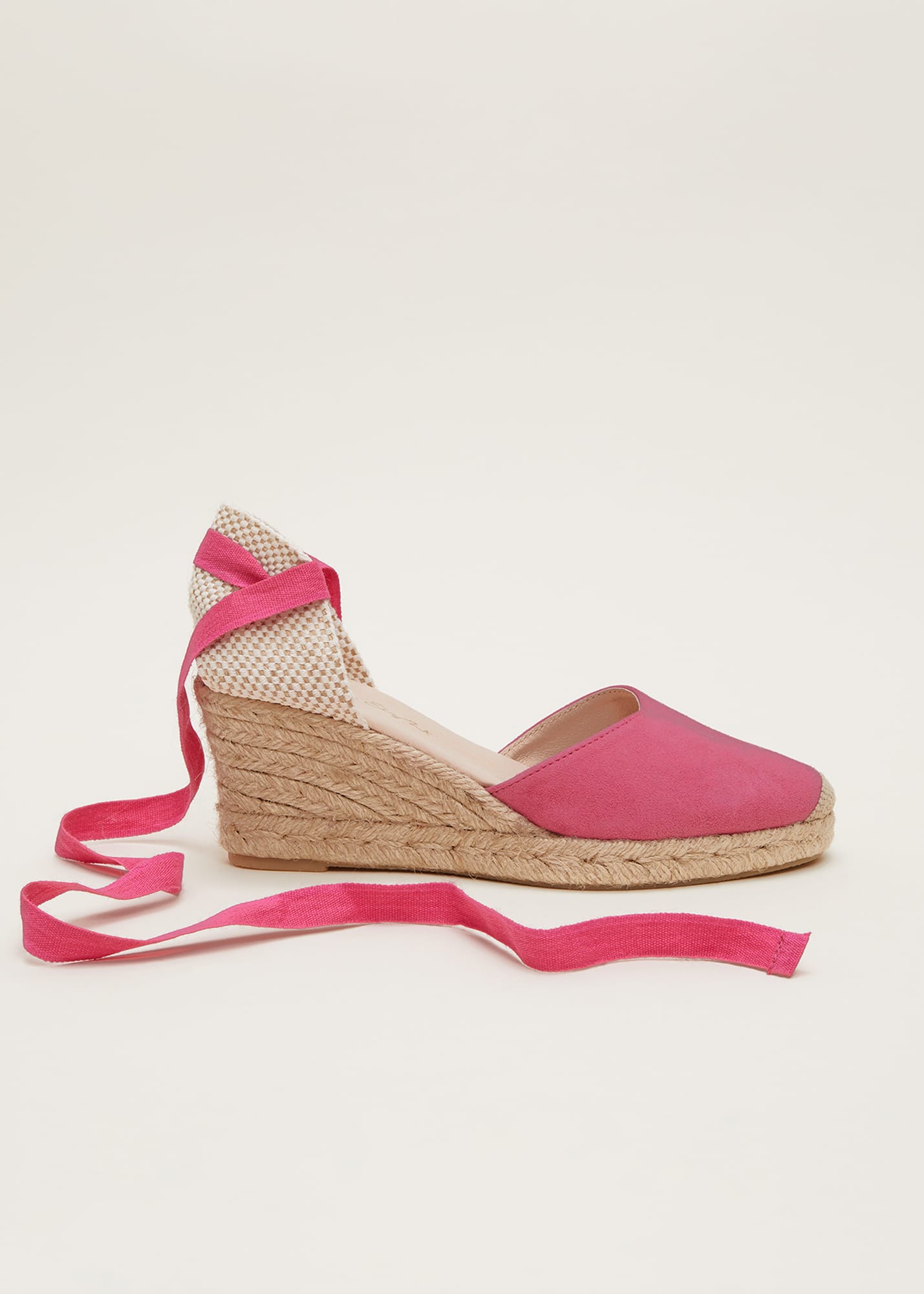 Phase Eight Women's Suede Ankle Tie Espadrille Shoes