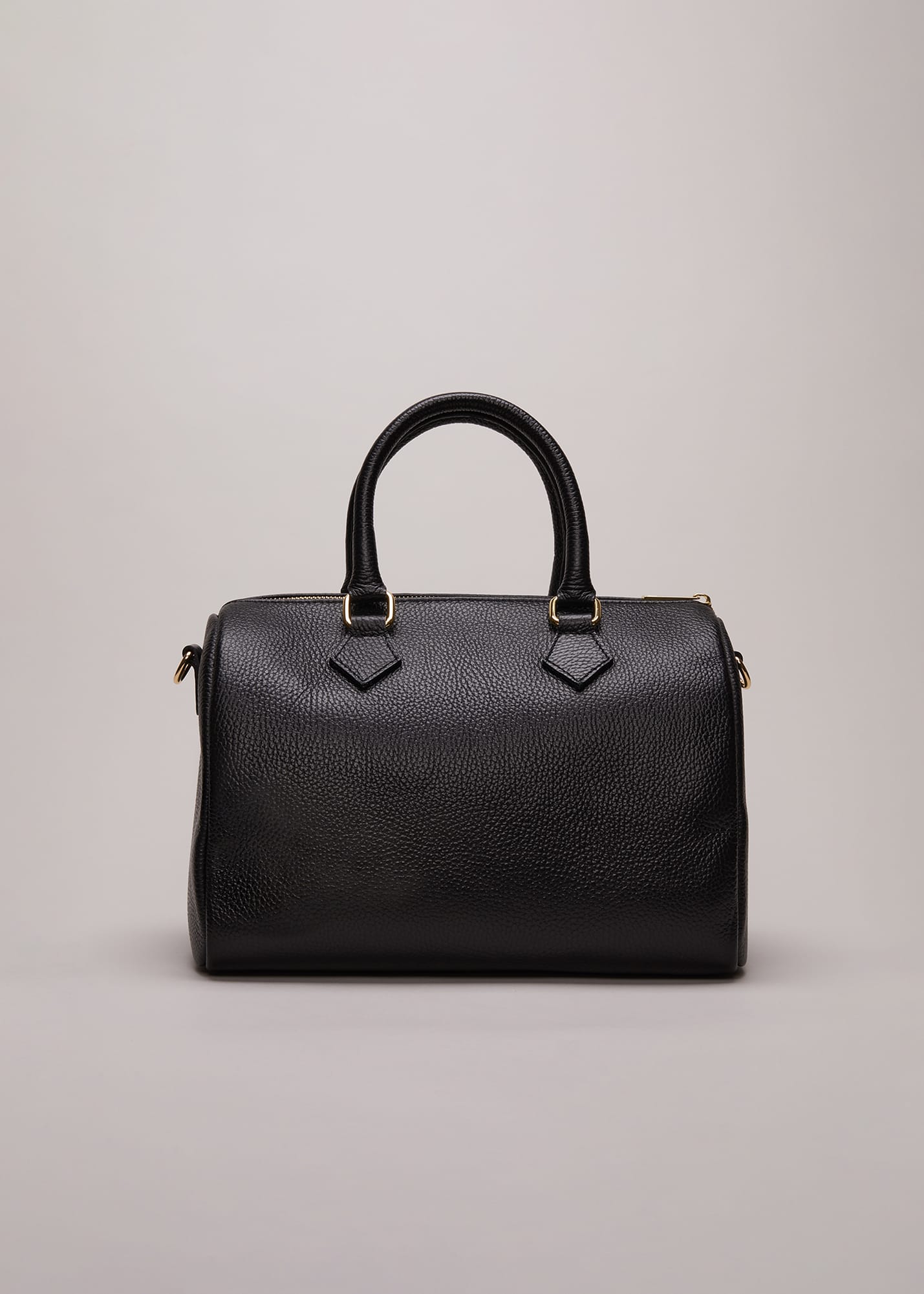 Phase Eight Women's Black Leather Bowling Bag