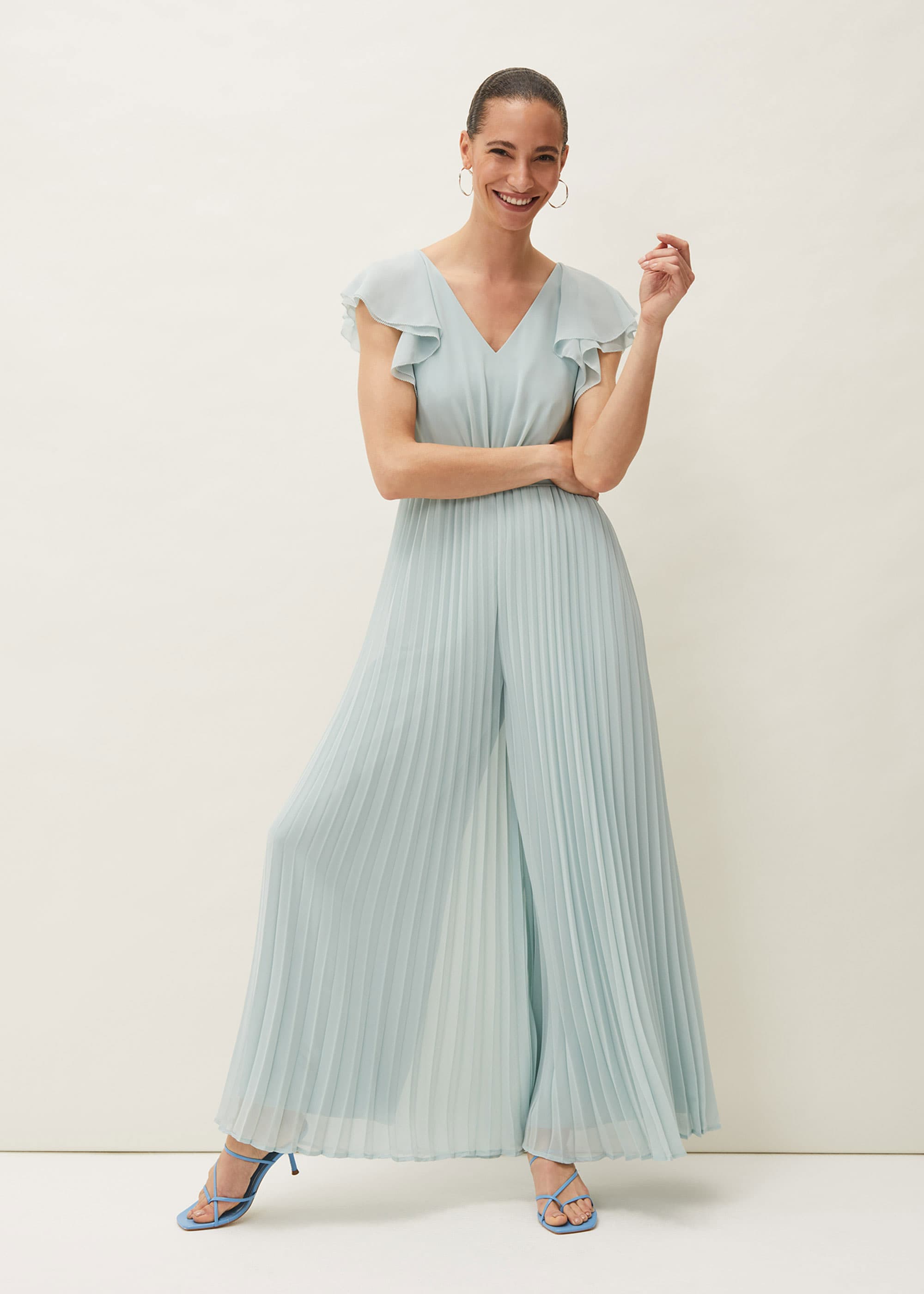 Phase Eight Women Hallie Pleated Wide Leg Jumpsuit