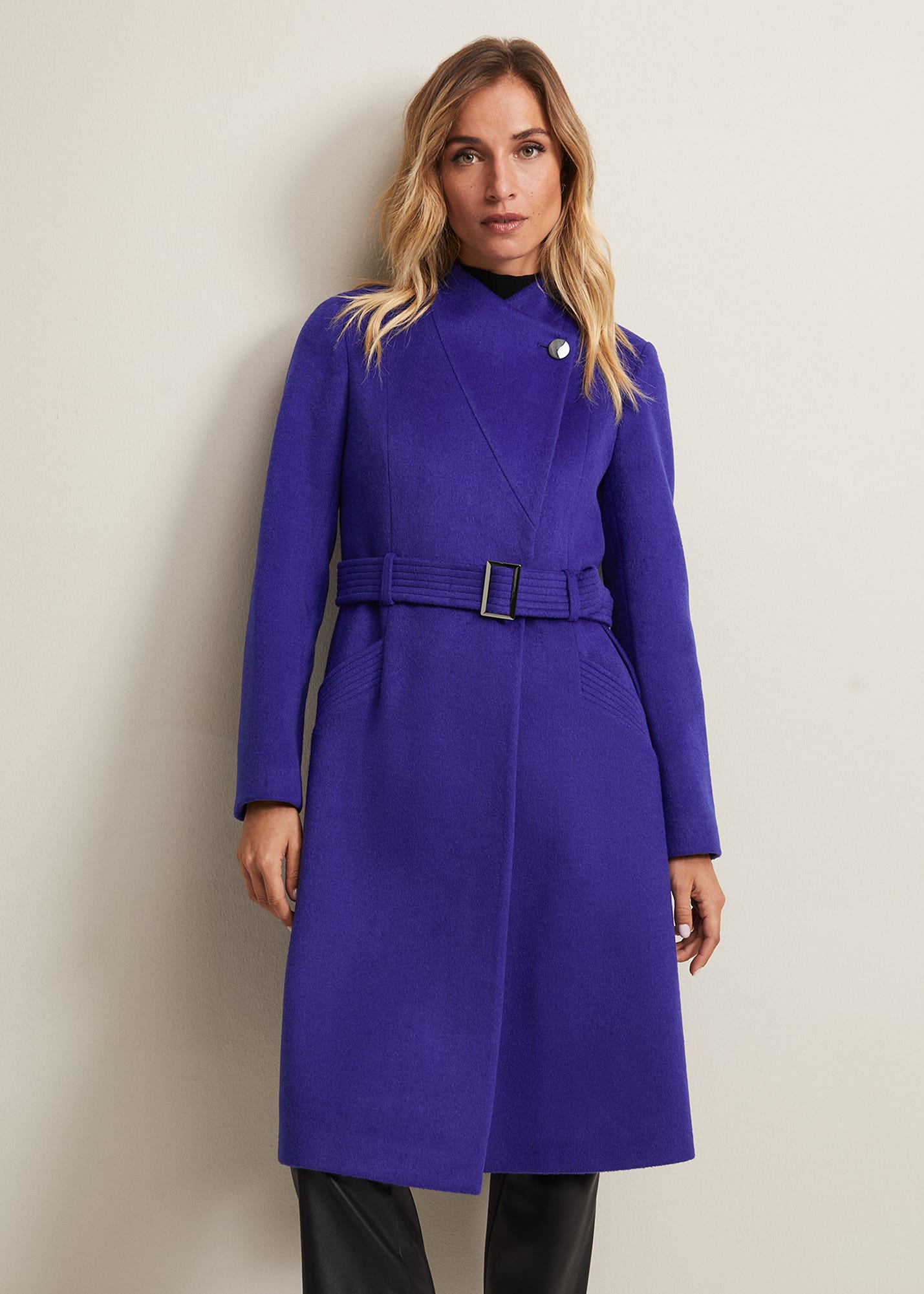 Phase Eight Women's Susanna Purple Wool Coat