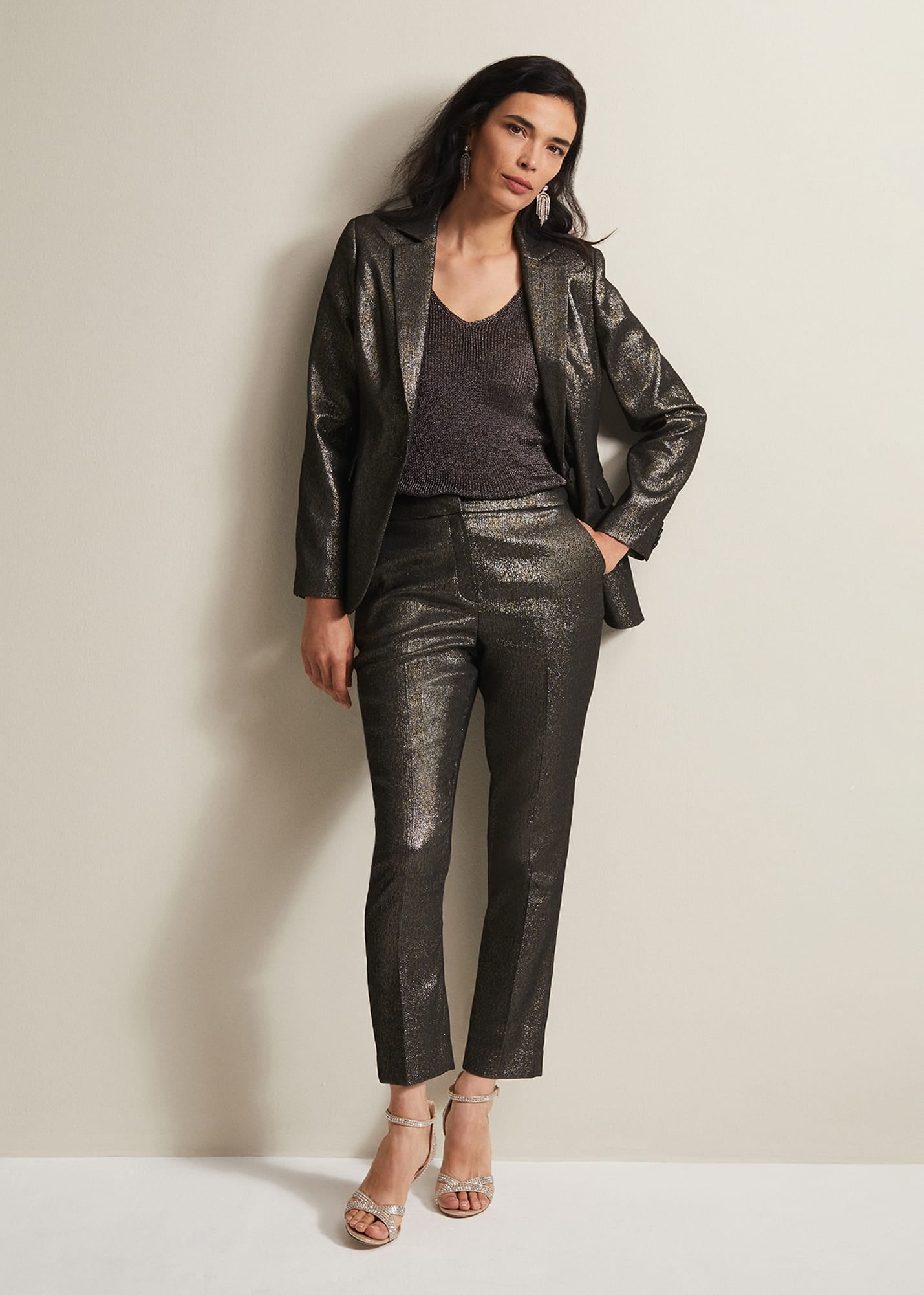 Phase Eight Women's Ulrica Shimmer Straight Leg Trousers