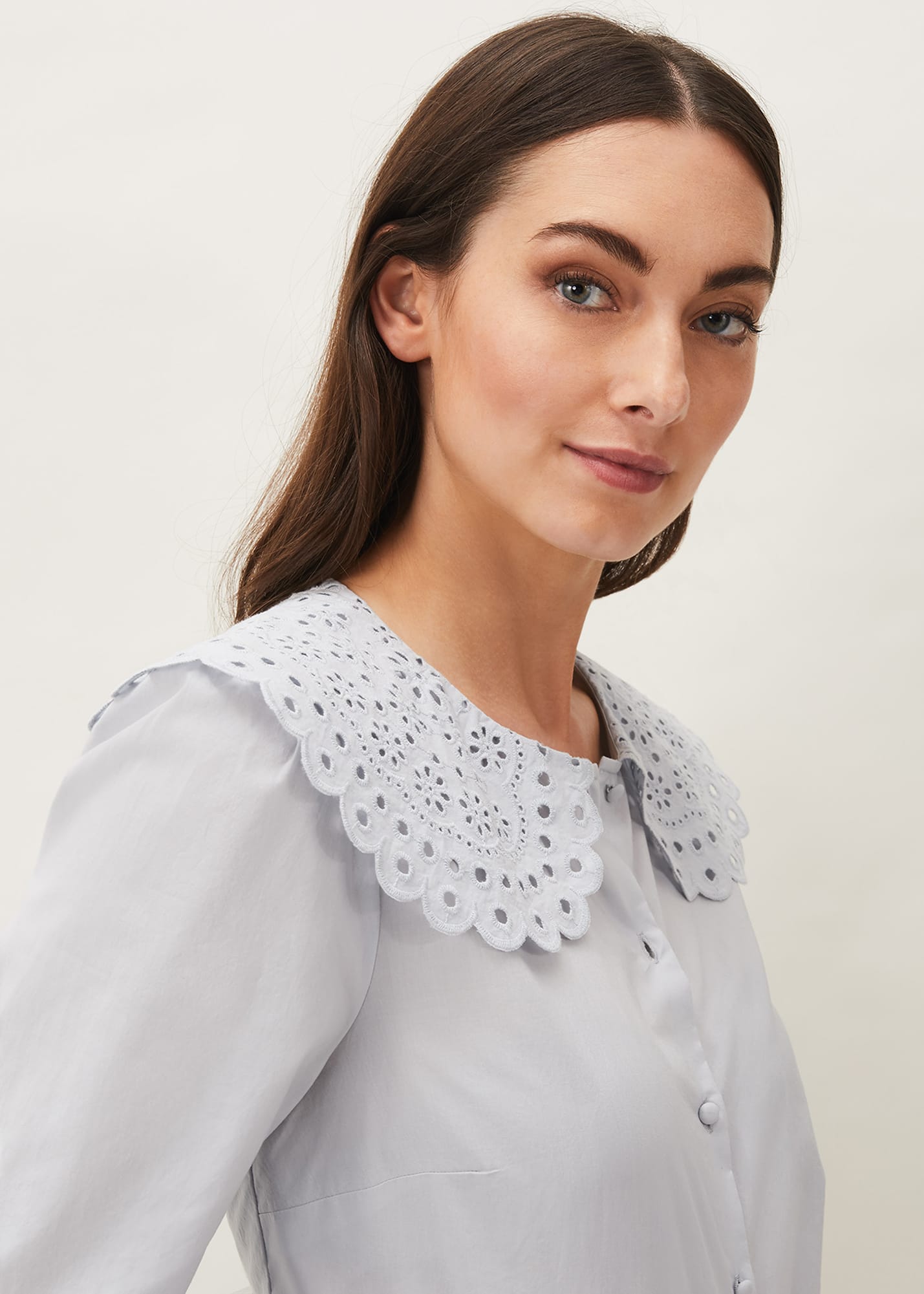Phase Eight Women Amelia Oversized Embroidered Collar Blouse