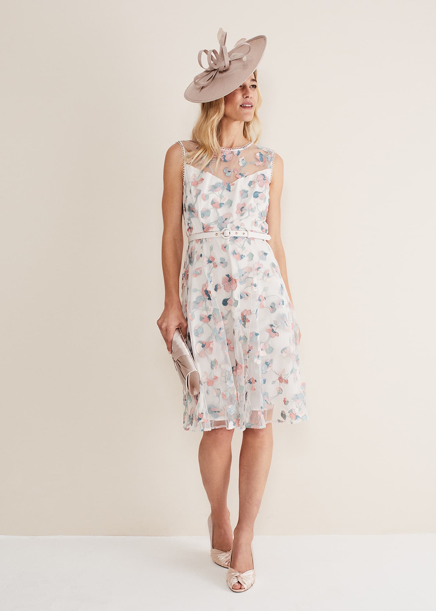 Phase Eight Women's Leighton Floral Embroidered Midi Dress