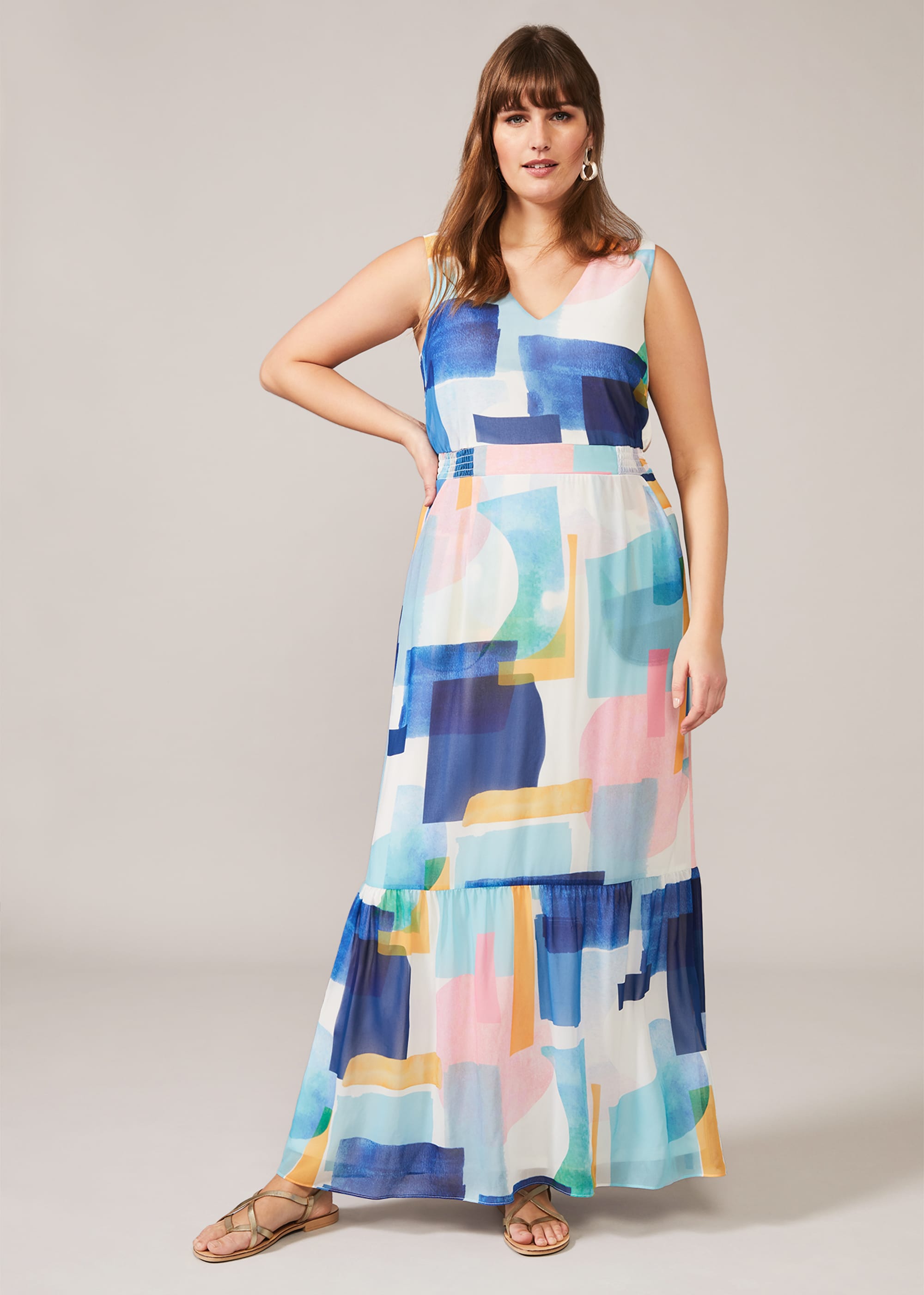 Phase Eight Women's Eliza Abstract Print Maxi Dress