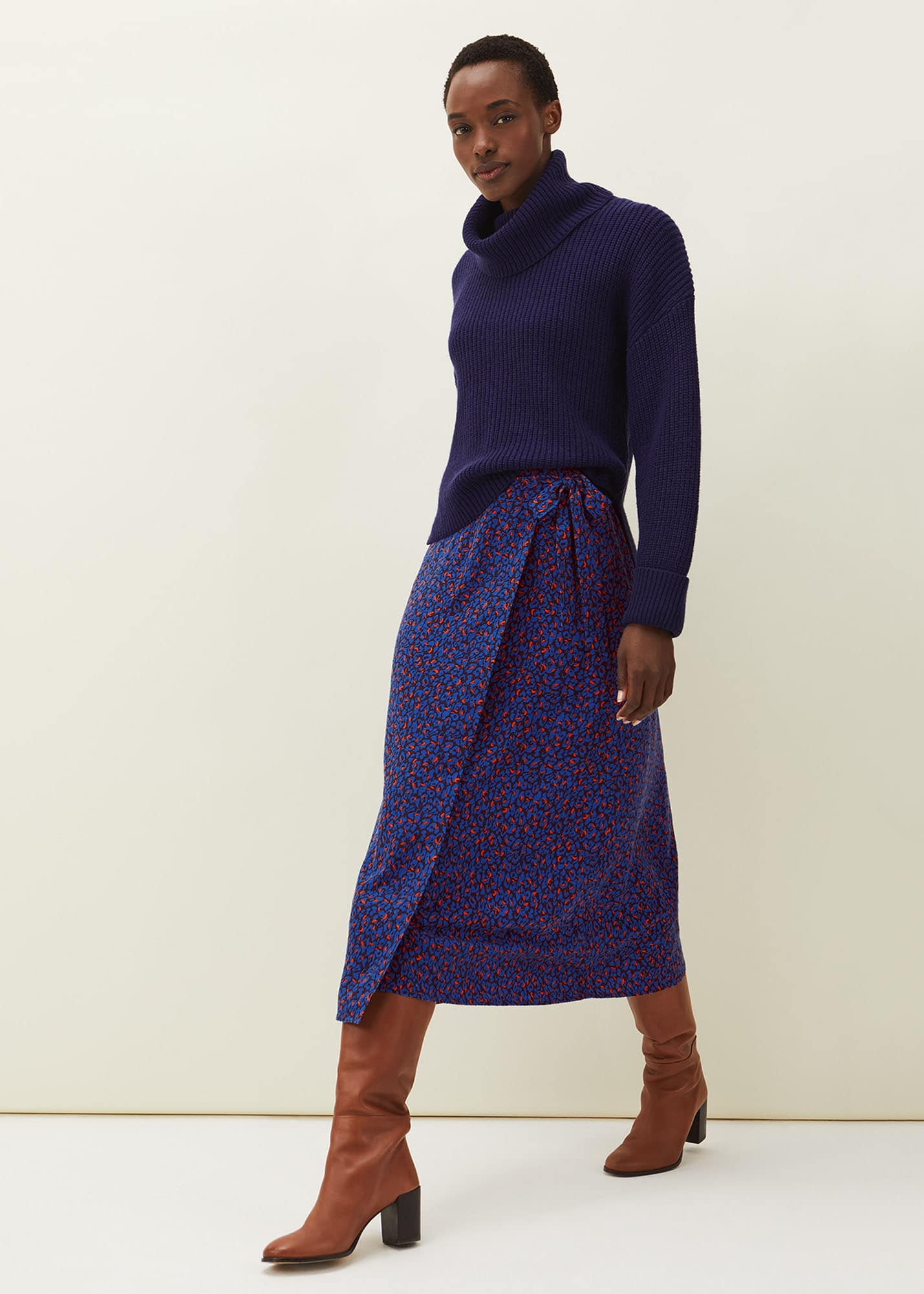 Phase Eight Women Lou Lou Animal Print Wrap Skirt