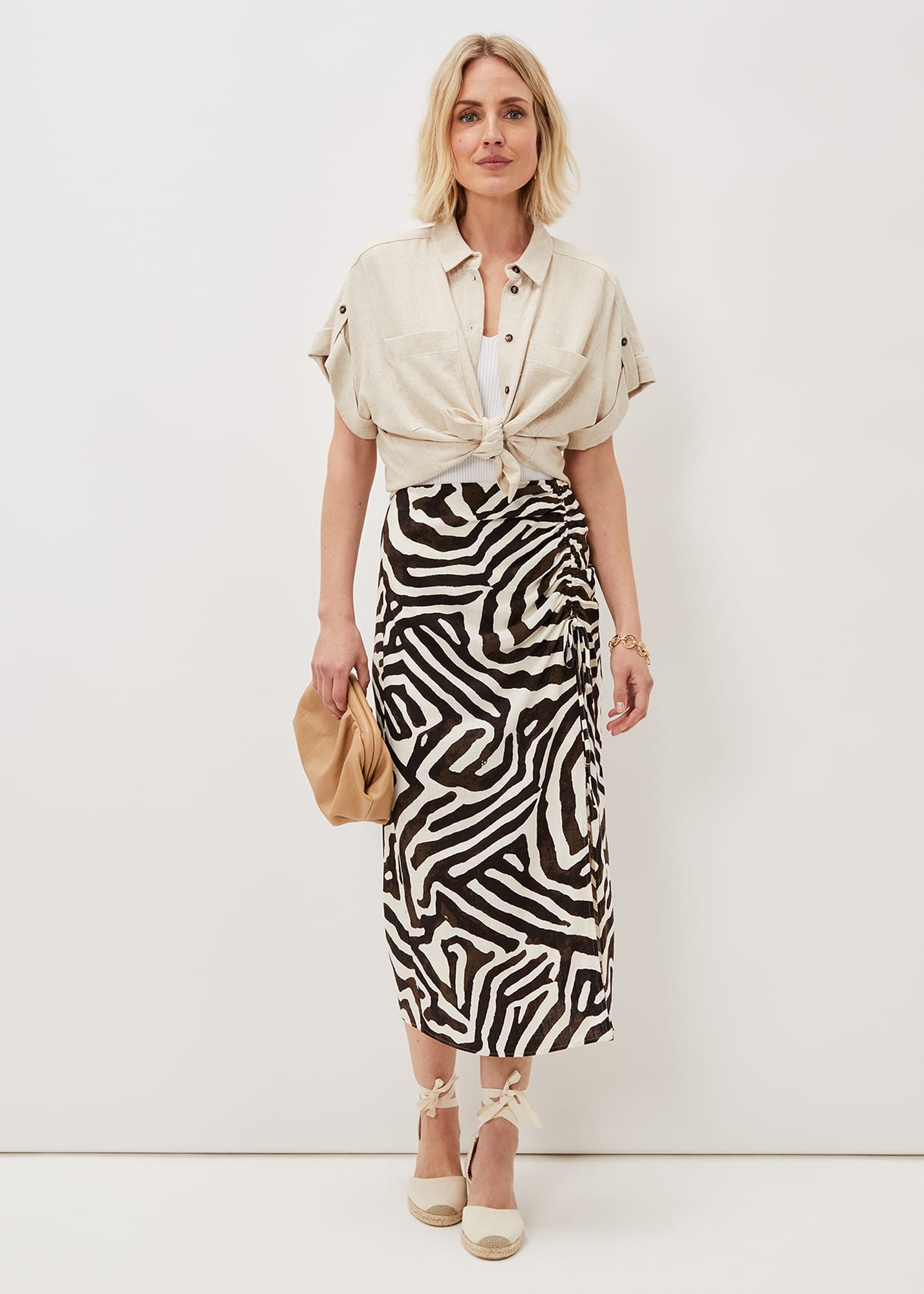 Phase Eight Women's Isabelle Zebra Midi Skirt
